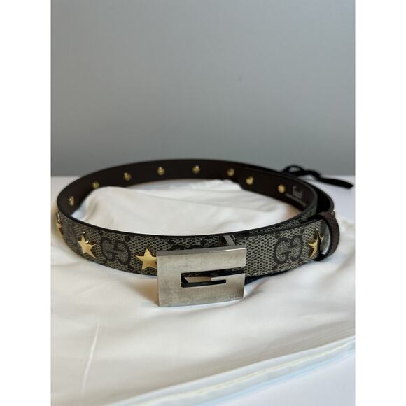 Authentic New Gucci Leather Belt Size 90 Beige
